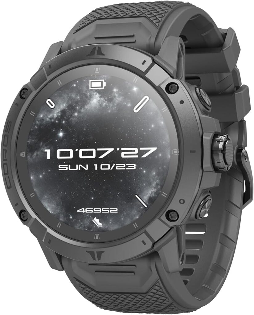 Reloj militar táctico multideporte Coros Vertix 2S con GPS de alta precisión y batería de larga duración, ideal para deportes extremos y aventura