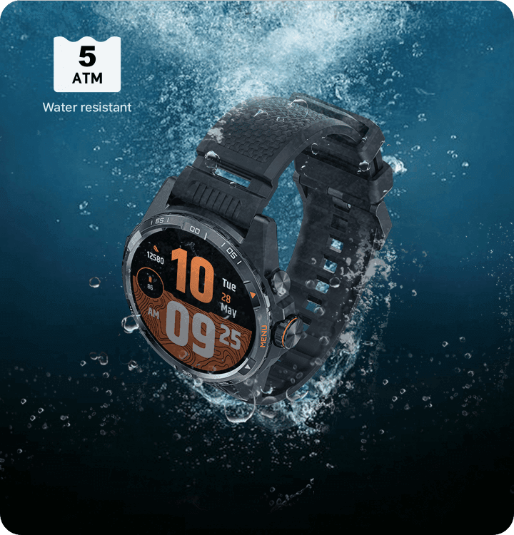 TicWatch Atlas sumergido en agua hasta 50 metros