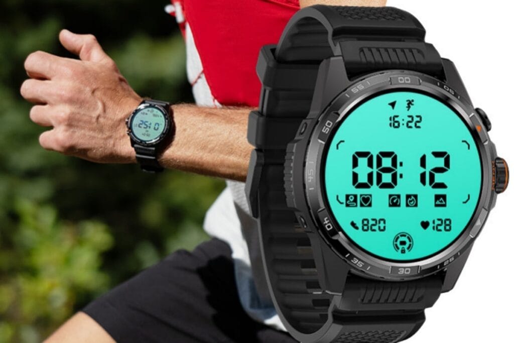 TicWatch Atlas usado durante una carrera al aire libre